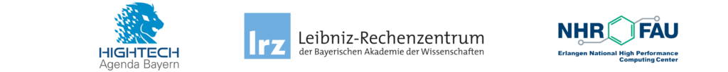 The Logos of the Hightech Agenda Bayern, the LRZ and the NHR@FAU.